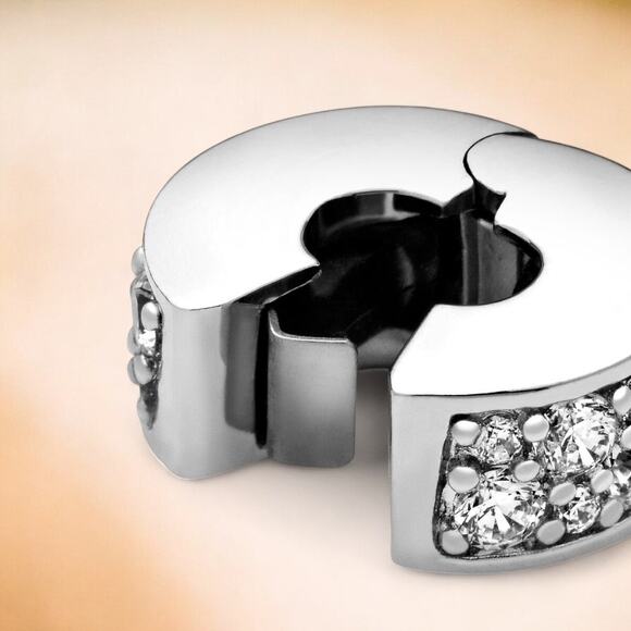 Pandora Clear Pavé Clip Charm - Picture 2 of 6